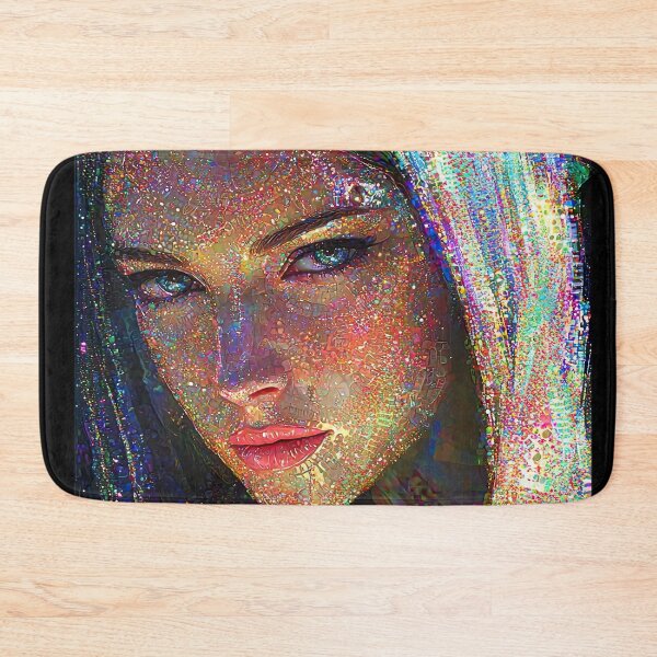 Item preview, Cool gaze. smoking hot girl looks in pointillism designed and sold by UmagineArts.