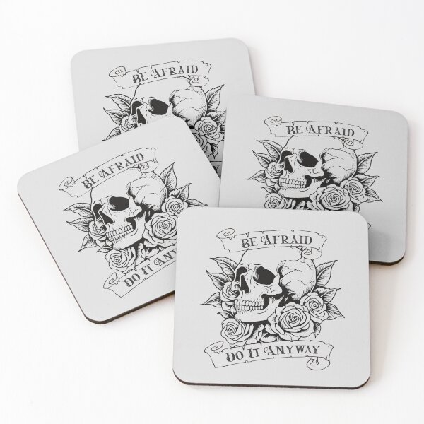 Item preview, Be Afraid Do It Anyway Skull designed and sold by ChailynReed.