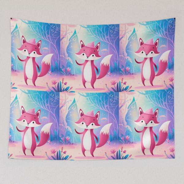 Item preview, Whimsical Fox. Fantasy cute fox, magical forest, enchanting woodland, vintage fox designed and sold by FoxVibes.