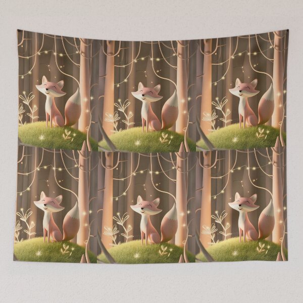 Item preview, Whimsical Fox. Fantasy cute fox, magical forest, enchanting woodland, vintage fox designed and sold by FoxVibes.