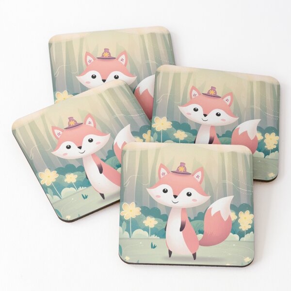 Item preview, Whimsical Fox. Fantasy cute fox, magical forest, enchanting woodland, vintage fox designed and sold by FoxVibes.