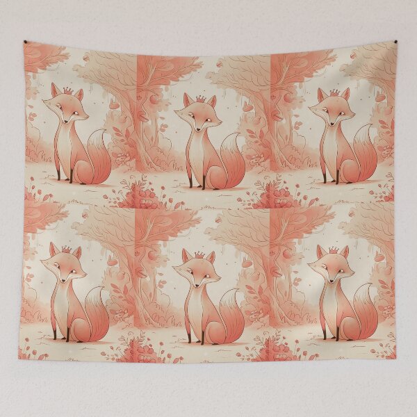 Item preview, Whimsical Fox. Fantasy cute fox, magical forest, enchanting woodland, vintage fox designed and sold by FoxVibes.
