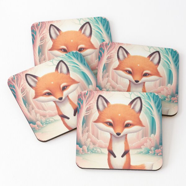 Item preview, Whimsical Fox. Fantasy cute fox, magical forest, enchanting woodland, vintage fox designed and sold by FoxVibes.