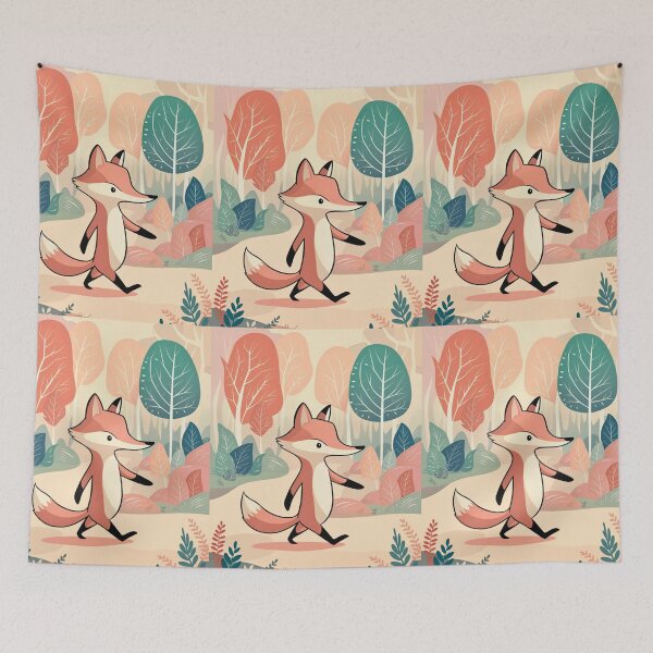 Item preview, Whimsical Fox. Fantasy cute fox, magical forest, enchanting woodland, vintage fox designed and sold by FoxVibes.