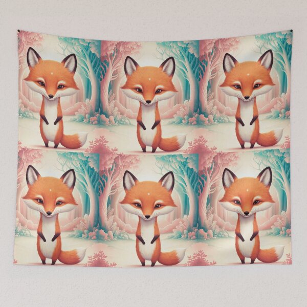Item preview, Whimsical Fox. Fantasy cute fox, magical forest, enchanting woodland, vintage fox designed and sold by FoxVibes.