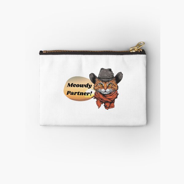Item preview, Meowdy Partner! - Cowboy Cat Carl Sticker Design designed and sold by zwrohn.