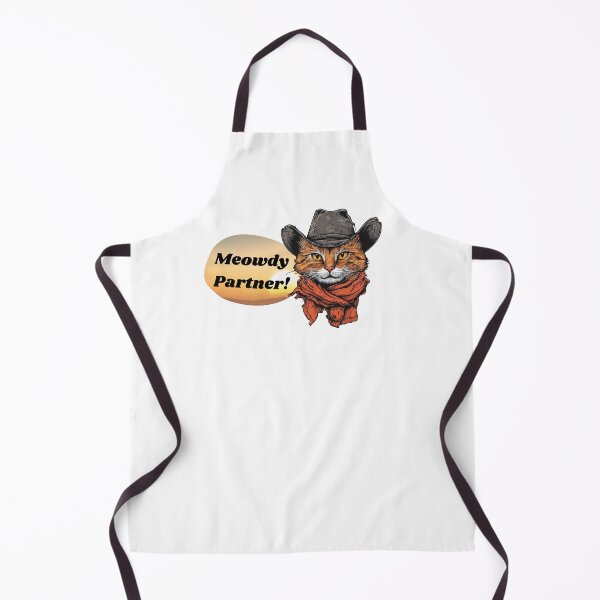 Item preview, Meowdy Partner! - Cowboy Cat Carl Sticker Design designed and sold by zwrohn.