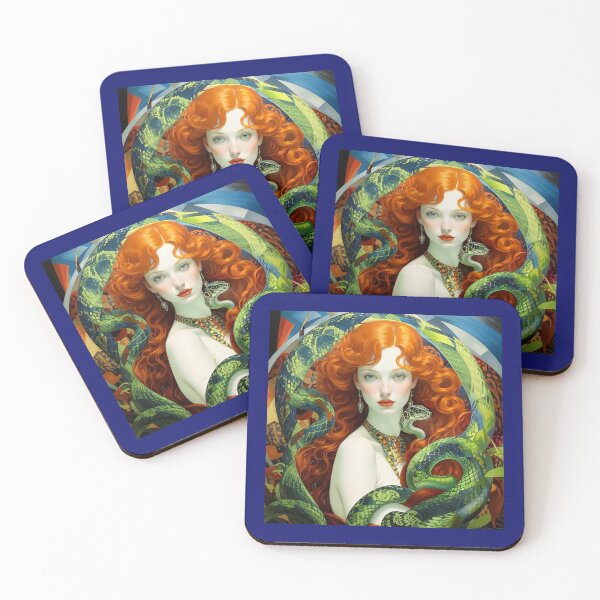 Item preview, Une femme serpent parmi des plantes fantastiques. designed and sold by Natalia-Vlad.