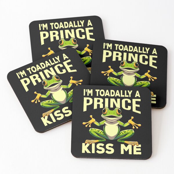 Item preview, I'm Toadally A Prince Kiss Me Funny Cute Frog Pun Frog Lover Frog Prince Charming designed and sold by Bad Kitty Designz.