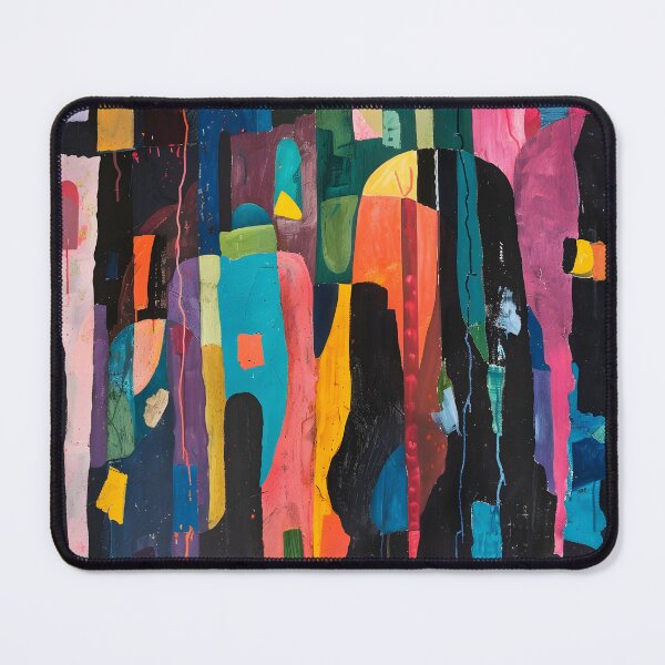 Item preview, Dynamic Abstract Composition with Elongated Shapes and Bold Colors - Vibrant Art with Depth Generative AI designed and sold by OlfactoART Studio.