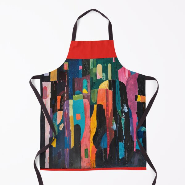 Item preview, Dynamic Abstract Composition with Elongated Shapes and Bold Colors - Vibrant Art with Depth Generative AI designed and sold by OlfactoART Studio.