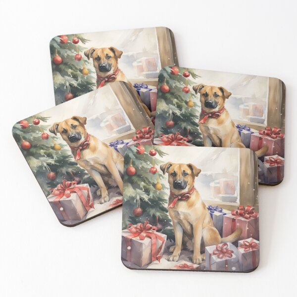 Item preview, Christmas Portrait of a Chinook Dog designed and sold by Samuelsboro.