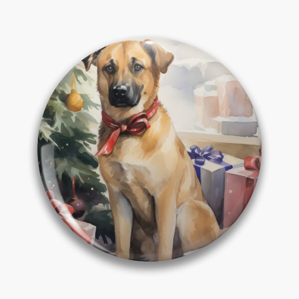 Artikelvorschau, Weihnachtsporträt eines Chinook-Hundes entworfen und verkauft von Samuelsboro.