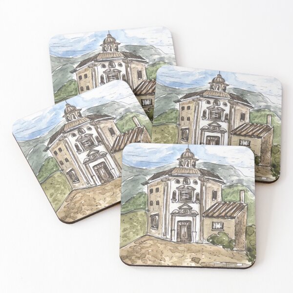 Item preview, Chiesa di Santa Maria Watercolor Illustration designed and sold by kriti130.