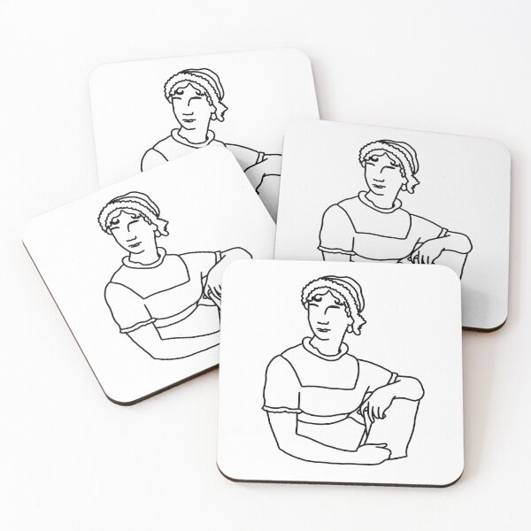 Item preview, Jane Austen silhouette minimalist outline - English regency novelist - Pride and Prejudice author designed and sold by StudyPuff.