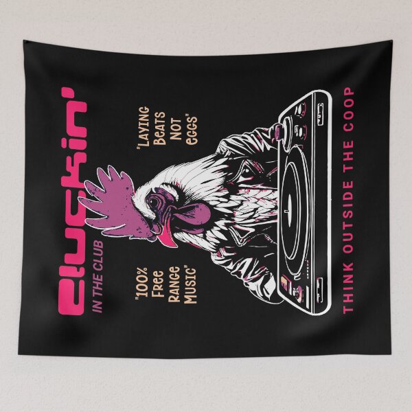 Item preview, Dance Club Music - Cool Cute Funny Chicken DJ designed and sold by Urban-Alien.