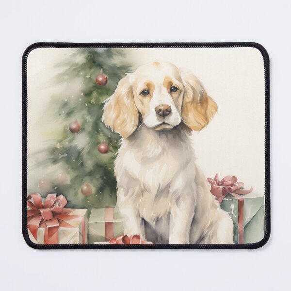 Item preview, Christmas Portrait of a Clumber Spaniel designed and sold by Samuelsboro.