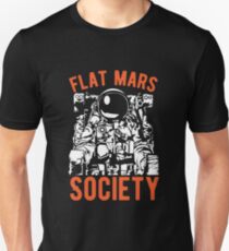 Flacher Mars-Gesellschafts-Wissenschafts-Liebhaber-T-Shirt für Astronomie-Kursteilnehmer Unisex T-Shirt