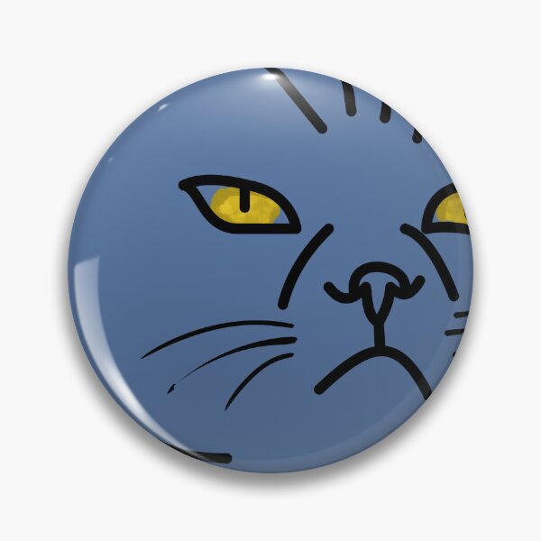 Item preview, Blue cat with a fierce face designed and sold by nanalala5530.