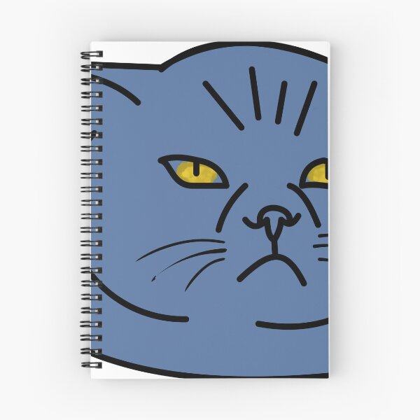 Item preview, Blue cat with a fierce face designed and sold by nanalala5530.