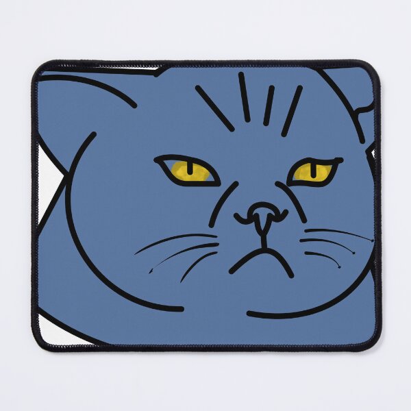 Item preview, Blue cat with a fierce face designed and sold by nanalala5530.