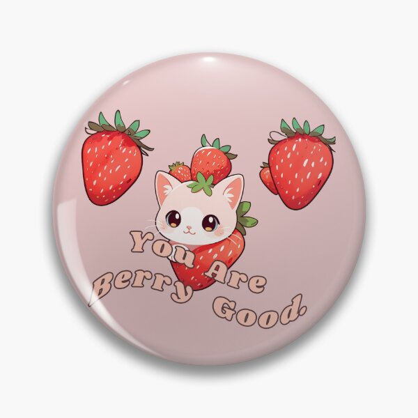 Item preview, YOU ARE BERRY GOOD CUTE PINK KITTY designed and sold by La Loca.