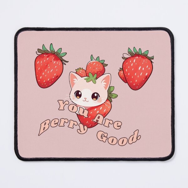 Item preview, YOU ARE BERRY GOOD CUTE PINK KITTY designed and sold by La Loca.