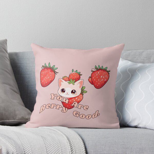 Item preview, YOU ARE BERRY GOOD CUTE PINK KITTY designed and sold by La Loca.