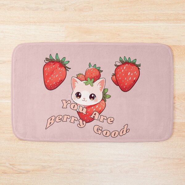 Item preview, YOU ARE BERRY GOOD CUTE PINK KITTY designed and sold by La Loca.