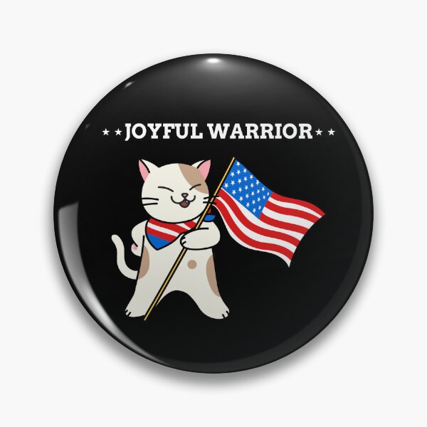 Item preview, Joyful Warrior Kamala Harris Walz Cat designed and sold by sydney-syder.