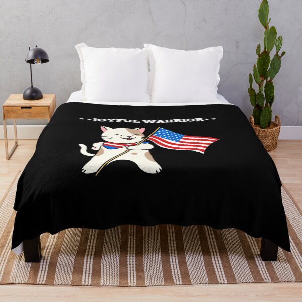 Item preview, Joyful Warrior Kamala Harris Walz Cat designed and sold by sydney-syder.
