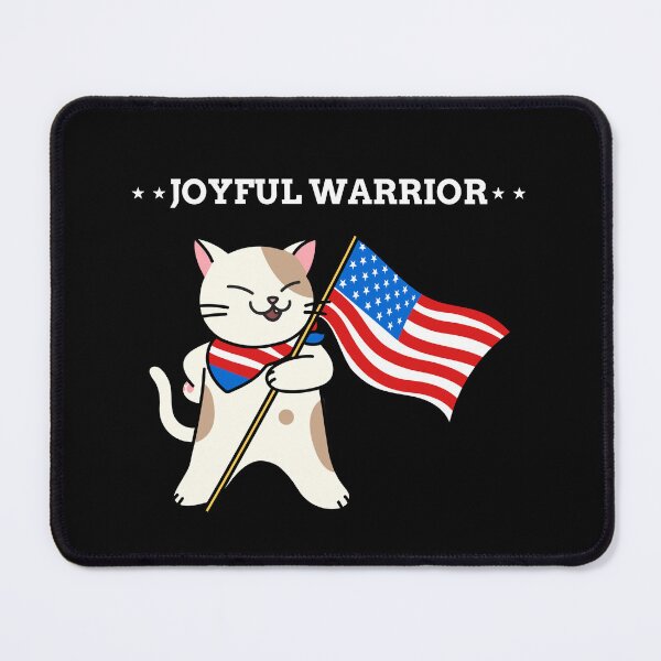 Item preview, Joyful Warrior Kamala Harris Walz Cat designed and sold by sydney-syder.