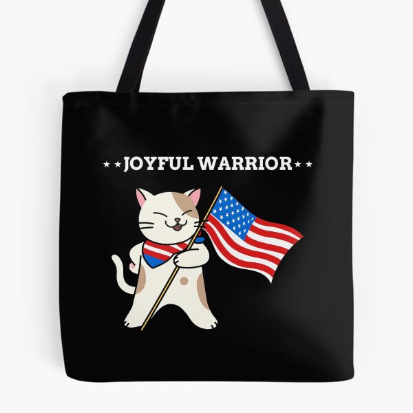 Item preview, Joyful Warrior Kamala Harris Walz Cat designed and sold by sydney-syder.