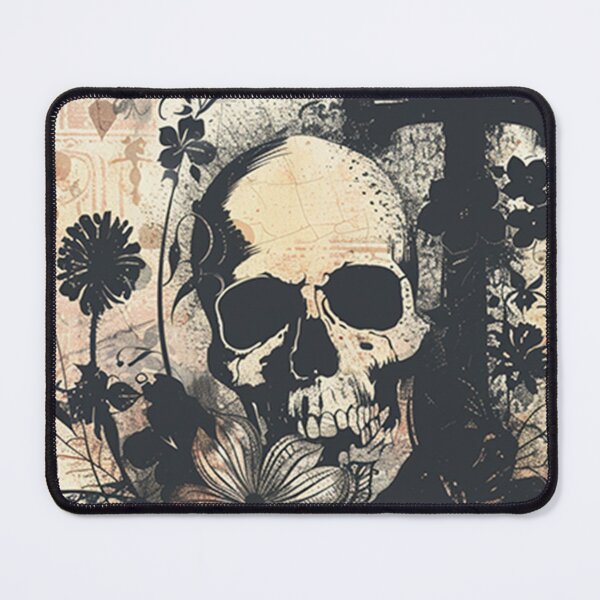 Item preview, Grunge Rocker Distressed Collage Nineties Style, Skulls & Flowers designed and sold by lunaelizabeth.