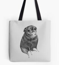 Sweet Black Pug Tote Bag
