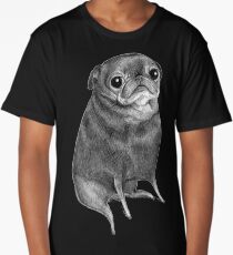Sweet Black Pug Long T-Shirt