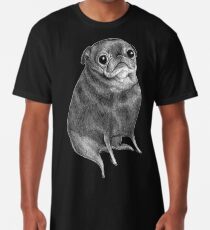 Sweet Black Pug Long T-Shirt