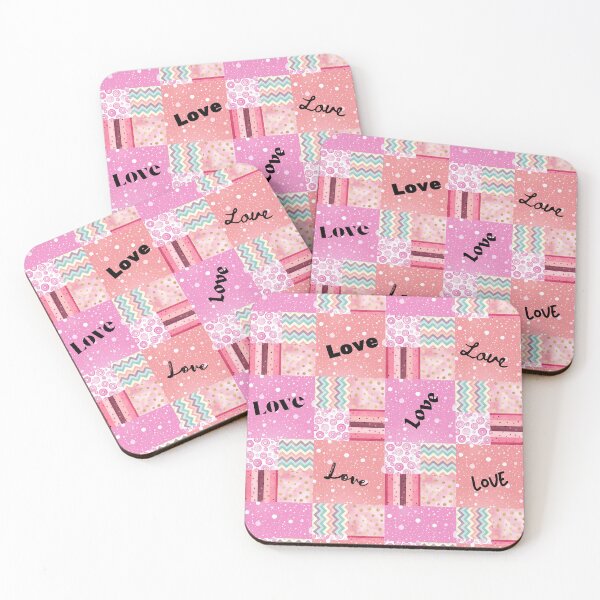Item preview, Love Pink Wave Donut Poka Dots Patchwork Design designed and sold by Starbuy01.