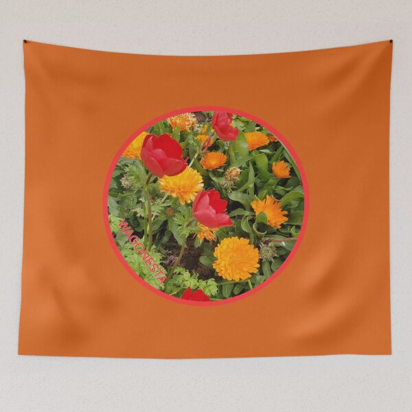 Item preview, Floral Orange and Red Lovelies by Wagonesta  designed and sold by Wagonesta.