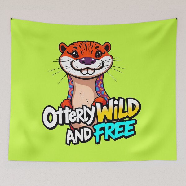 Item preview, Otterly Wild And Free Cute Otter Quote designed and sold by TheArtOfPat.