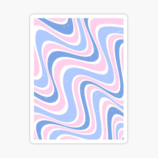 Item preview, Wave Retro Blue and Pink Aesthetic, aesthetic blue, aesthetic pink designed and sold by Annie Tong.