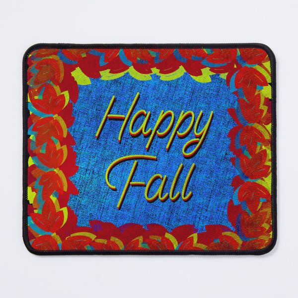 Item preview, Stained Glass Happy Fall - Hand Drawn Colorful Fall Leaves designed and sold by Victoria Rose.