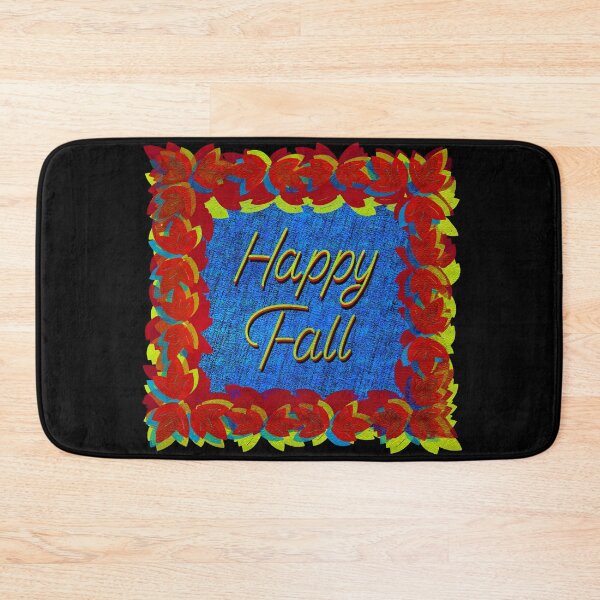 Item preview, Stained Glass Happy Fall - Hand Drawn Colorful Fall Leaves designed and sold by Victoria Rose.
