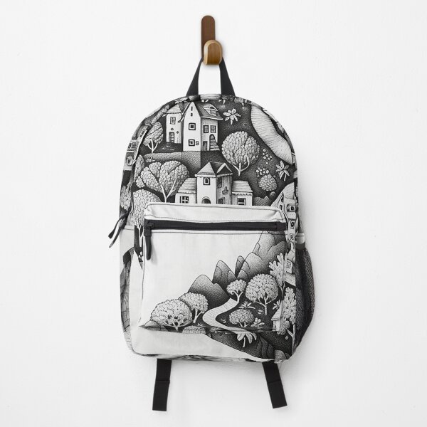 Item preview, Blakoria - Round landscape in black and white (2/4) designed and sold by sabantha.