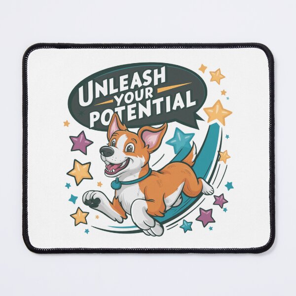 Item preview, Unleash Your Potential - Motivational Dog Illustration designed and sold by UA-t-shirts.