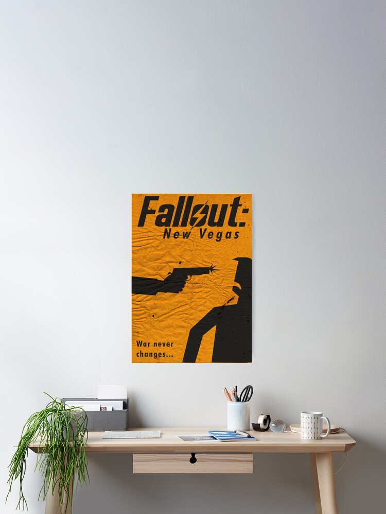 Fallout New Vegas War Never Changes Fan Art Poster Poster By Digiartyst Redbubble