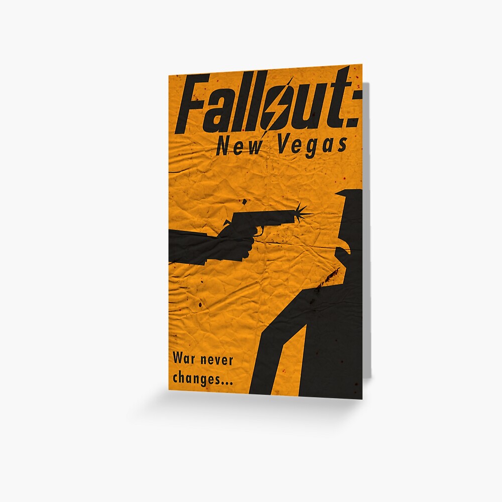 Fallout New Vegas War Never Changes Fan Art Poster Greeting Card By Digiartyst Redbubble