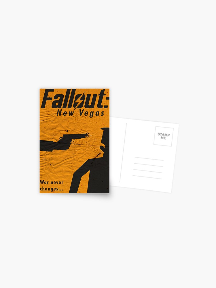 Fallout New Vegas War Never Changes Fan Art Poster Postcard By Digiartyst Redbubble