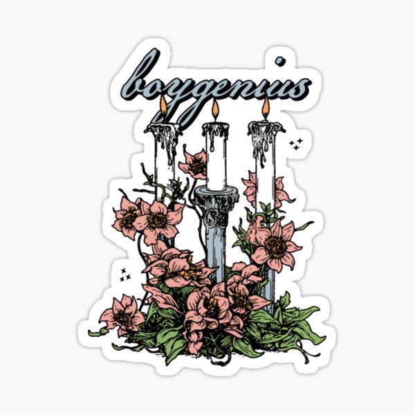 Item preview, Three Candles and Flowers Boygenius Vintage Design designed and sold by aestheticqueen.