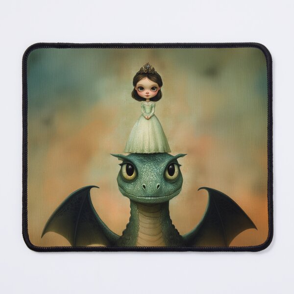 Item preview, Cute Princess with Dragon designed and sold by Magical Art Store.